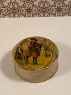 Antiek sieradendoosje, Don Quichot, rond, Ophalen of Verzenden