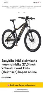 Easybike MI5 Elektrische Mountainbike 27.5 inch, Fietsen en Brommers, Overige merken, Ophalen of Verzenden, Zo goed als nieuw