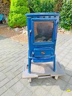 Heta Scandia 6304 houtkachel blauwe emaille nieuwstaat, Huis en Inrichting, Kachels, Ophalen, Gebruikt, Hout, Houtkachel