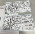 2x Mk4 Toyota Twin Turbo Supra 2JZ-GTE engine motor sticker, Ophalen of Verzenden, H, H, H