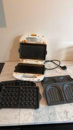 Tosti/wafel ijzer in een, Witgoed en Apparatuur, Wafelijzers, Ophalen, Uitneembare platen, Gebruikt