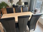 Eettafel met 6 stoelen, Huis en Inrichting, Ophalen, Gebruikt, 50 tot 100 cm, Vijf personen of meer