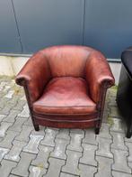 Chesterfield club fauteuil bruin cognac + BEZORGING GRATIS, Huis en Inrichting, Fauteuils, ., Chesterfield, Ophalen of Verzenden