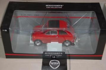 SALE !! 1:18 FIAT 500 L 1968 red Minichamps in box WRH beschikbaar voor biedingen