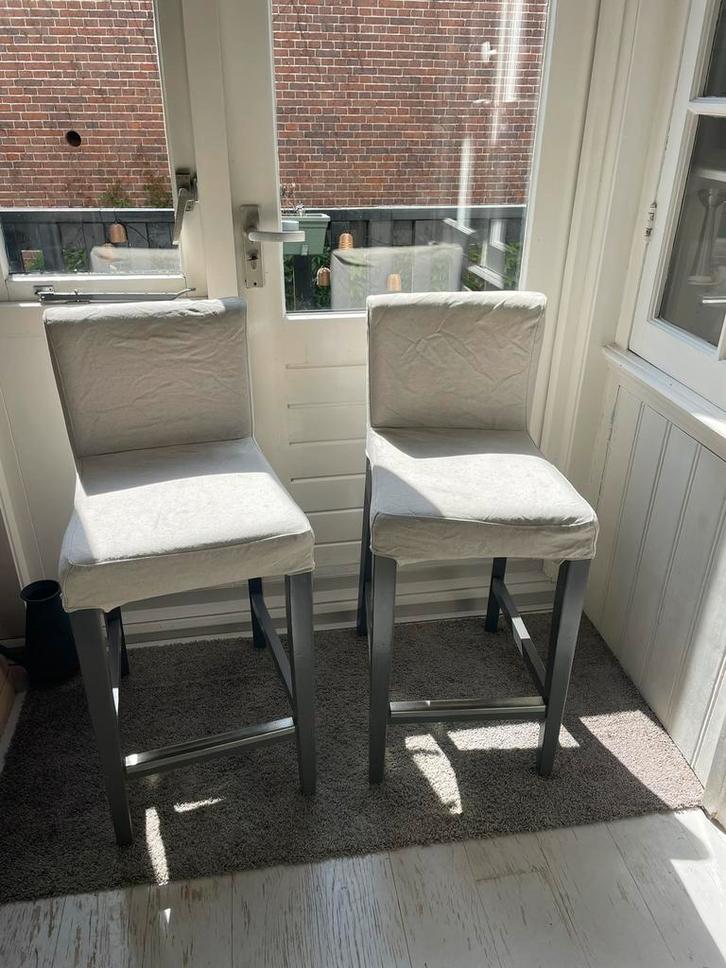 Barkrukken, Huis en Inrichting, Barkrukken, Gebruikt, 60 tot 90 cm, 2 krukken, Ophalen