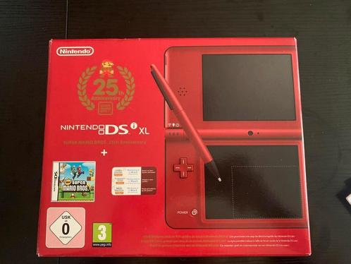 Nintendo DSI XL. Super Mario Bros 25th edition, Spelcomputers en Games, Spelcomputers | Nintendo DS, Zo goed als nieuw, Dsi, Rood