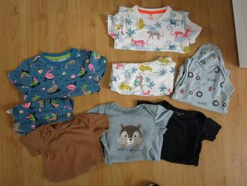 Twee shortama's + Vier rompers maat 86 beschikbaar voor biedingen
