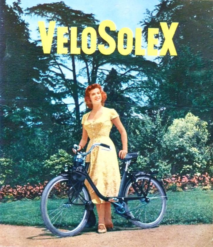 Folder VELOSOLEX 1.010 1957 + SOLEX kaart, Fietsen en Brommers, Handleidingen en Instructieboekjes, Zo goed als nieuw, Ophalen of Verzenden