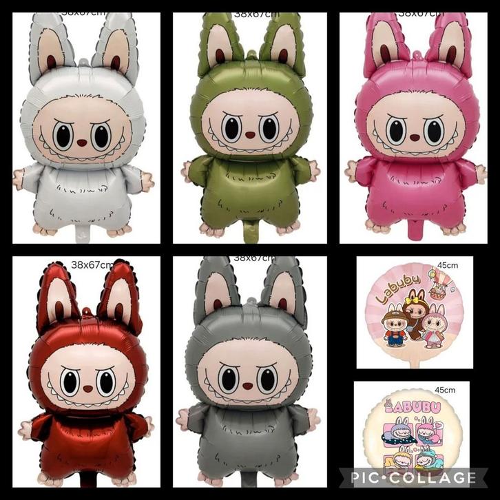 Labubu * Folie ballonnen* set voor 9€, Hobby en Vrije tijd, Feestartikelen | Verhuur, Nieuw, Verjaardag, Ophalen of Verzenden