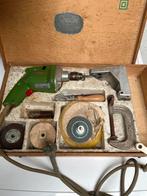 Vintage Quelle Meister Boormachine in Koffer, Ophalen of Verzenden, Gebruikt, Minder dan 400 watt, Boormachine