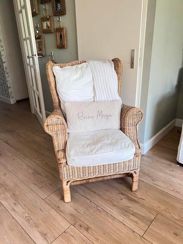 Originele rattan wingchair van Riviera Maison beschikbaar voor biedingen