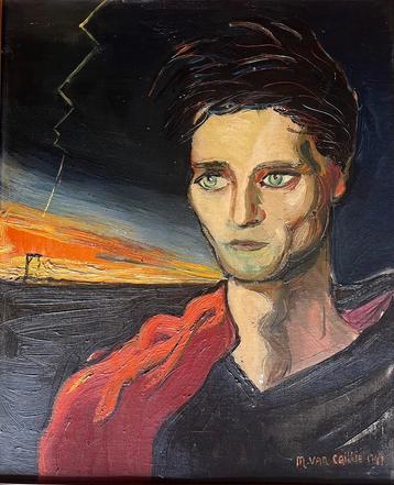 Expressionistisch schilderij van Marcelle van Caillie, 1949 beschikbaar voor biedingen