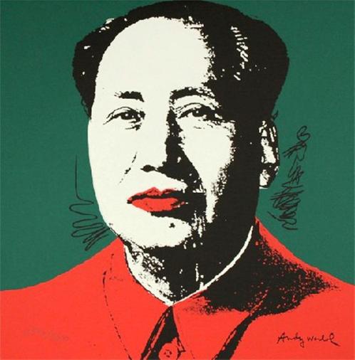 Andy Warhol Kleur Lithografie " MaoTseTung Nr I0 " Gen Ges, Antiek en Kunst, Kunst | Litho's en Zeefdrukken, Ophalen of Verzenden