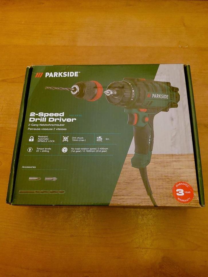 Parkside 2-Speed Accu Boormachine - Nieuw in doos!, Doe-het-zelf en Verbouw, Gereedschap | Boormachines, Nieuw, Boor- en Schroefmachine
