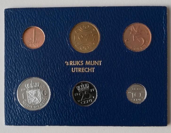 Jaarset Nederland 1977 FDC, Postzegels en Munten, Munten | Nederland, Setje, Koningin Juliana, Ophalen of Verzenden