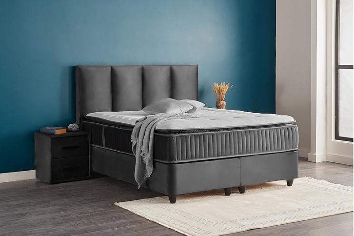 Nora 2-persoons opbergbed - Antraciet, Huis en Inrichting, Slaapkamer | Matrassen en Bedbodems