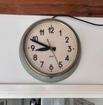 Klok retro vintage AEG metaal op stroom stationsklok IGST, Huis en Inrichting, Woonaccessoires | Klokken, Ophalen of Verzenden