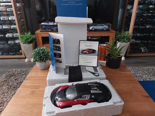Autoart 70906 1/18 Bugatti Veyron Production Car Black Red, Hobby en Vrije tijd, Modelauto's | 1:18, Zo goed als nieuw, Auto, Autoart