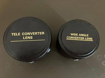 Tele- en groothoeklens converters, uit de analoge tijd beschikbaar voor biedingen