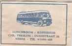 lunchroom Chr. Versluis Oudestraat Neede - oude bus, Verzamelen, Suikerzakjes, Ophalen of Verzenden