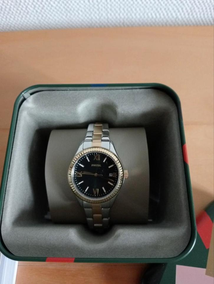 Fossil Dameshorloge - Zilver/Goud nieuw!, Sieraden, Tassen en Uiterlijk, Horloges | Dames, Nieuw, Polshorloge, Fossil, Staal, Staal
