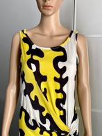 J407 PRC maat 38=M zomer jurkje jurk geel/zwart/wit, Kleding | Dames, Maat 38/40 (M), Geel, Ophalen of Verzenden, Zo goed als nieuw
