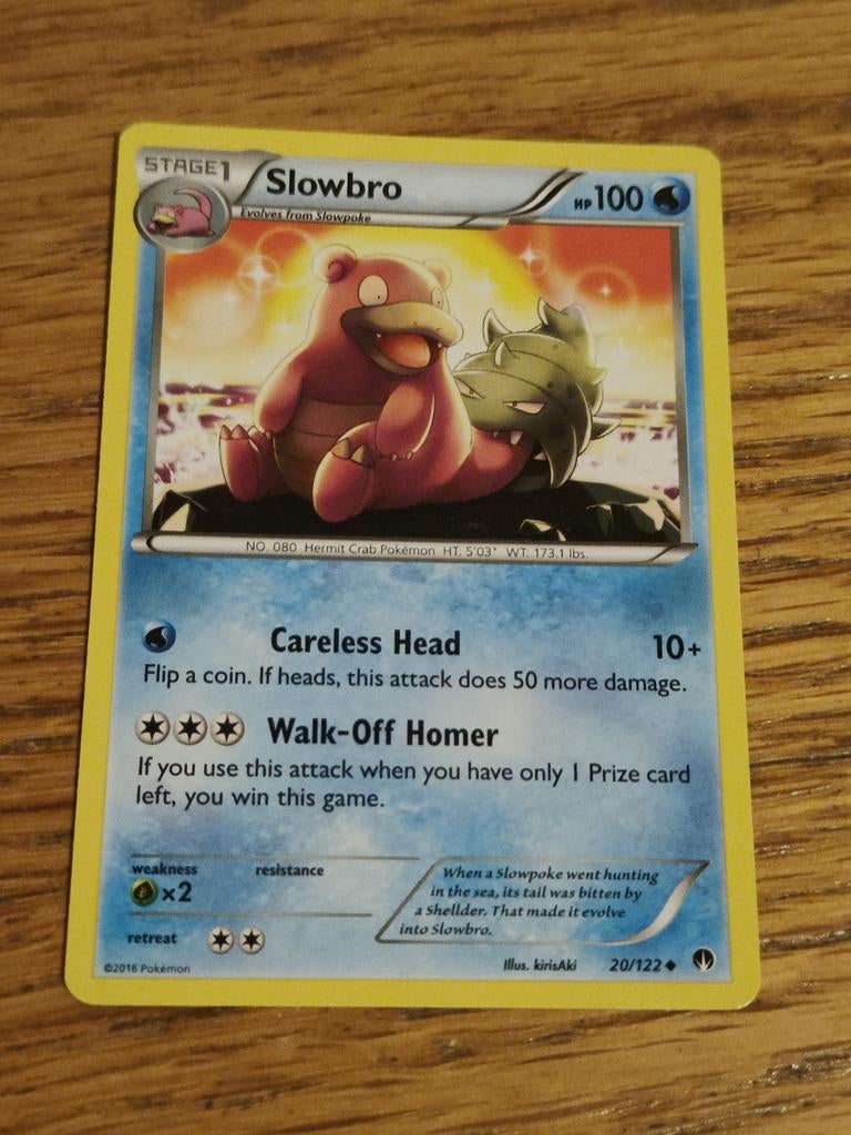 Slowbro 020/122 breakpoint, Ophalen of Verzenden, Zo goed als nieuw, Losse kaart
