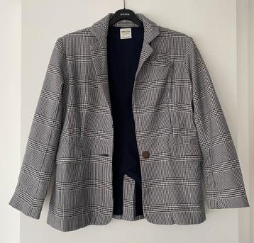 Donkerblauw/ witte blazer in biokatoen van People Tree, 36 beschikbaar voor biedingen