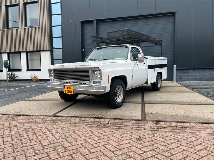 Chevrolet c20 service truck, Auto's, Chevrolet, Bedrijf, Pick-up, Benzine, Automaat, Wit, Ophalen