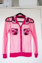Roze pink long sleeve blouse vintage see through, Kleding | Dames, Maat 38/40 (M), Roze, Gedragen, Léo Guy