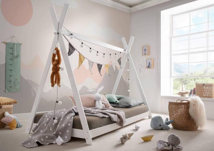 Nieuw kinderbed! Tipi vloerbed peuterbed puber eenpersoons, Kinderen en Baby's, Kinderkamer | Bedden, Nieuw, 180 cm of meer, 85 tot 100 cm