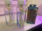 Dr browns glazen baby fles 2x met bescherming, Ophalen, Zo goed als nieuw, Overige typen