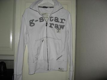 wit sportjasje / trainingsjasje van G-Star Raw, mt S/M beschikbaar voor biedingen