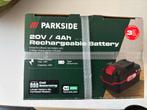 Parkside Accu 20V / 4Ah - Nieuw, Doe-het-zelf en Verbouw, Ophalen, Nieuw