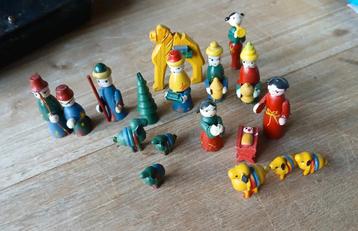Vintage Erzgebirge Kerststal Figuren beschikbaar voor biedingen