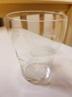 Gegraveerd waterglas korenaar 10,5 x 6,5 cm, Antiek en Kunst, Ophalen of Verzenden
