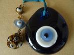 Curiosa boze oog medaillon boze oog hanger Turkije set 1970, Ophalen of Verzenden