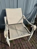 Safari stoel lijkt Kaare Klint canvas hout frame vintage, Huis en Inrichting, Stoelen, Gebruikt, Vintage, Wit, Hout