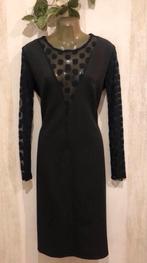 Cayma elegante jurk zwart semitransparante delen L(40), Maat 38/40 (M), Verzenden, Zwart, Nieuw