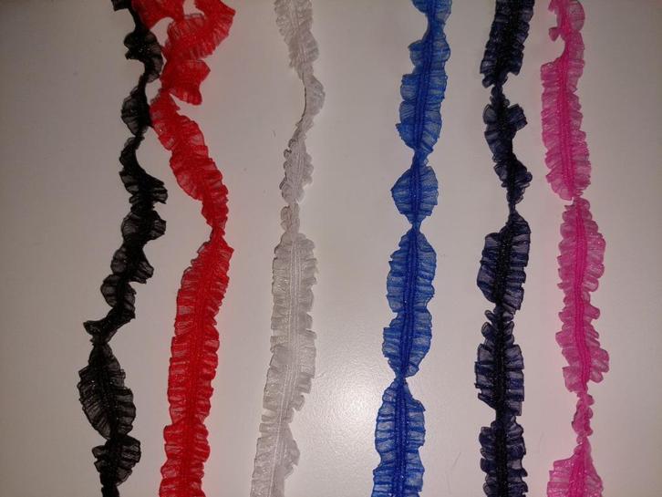 Rekbaar roesel elastiek verschillende kleuren, Hobby en Vrije tijd, Naaien en Fournituren, Nieuw, Lint, Band of Elastiek, Ophalen of Verzenden