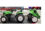 KINDER TRACTOR MET AANHANGER 24 VOLT 1 PERSOONS GROEN, Ophalen