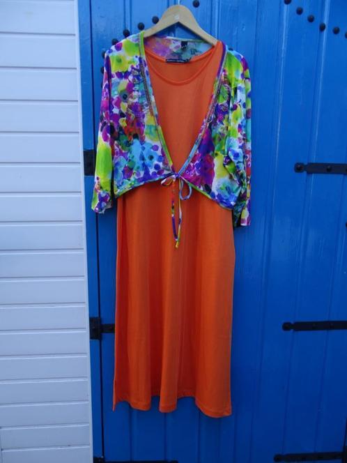 NIEUW GUDRUN SJÖDEN ORANJE HEMDJURK-YOEK KLEURIG VESTJE 48, Kleding | Dames, Grote Maten, Nieuw, Jurk, Oranje, Ophalen of Verzenden