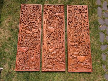 Balinese hout gesneden panelen  beschikbaar voor biedingen
