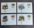 Olifanten WWF FDC set van vier, Postzegels en Munten, Verzenden, Dier of Natuur