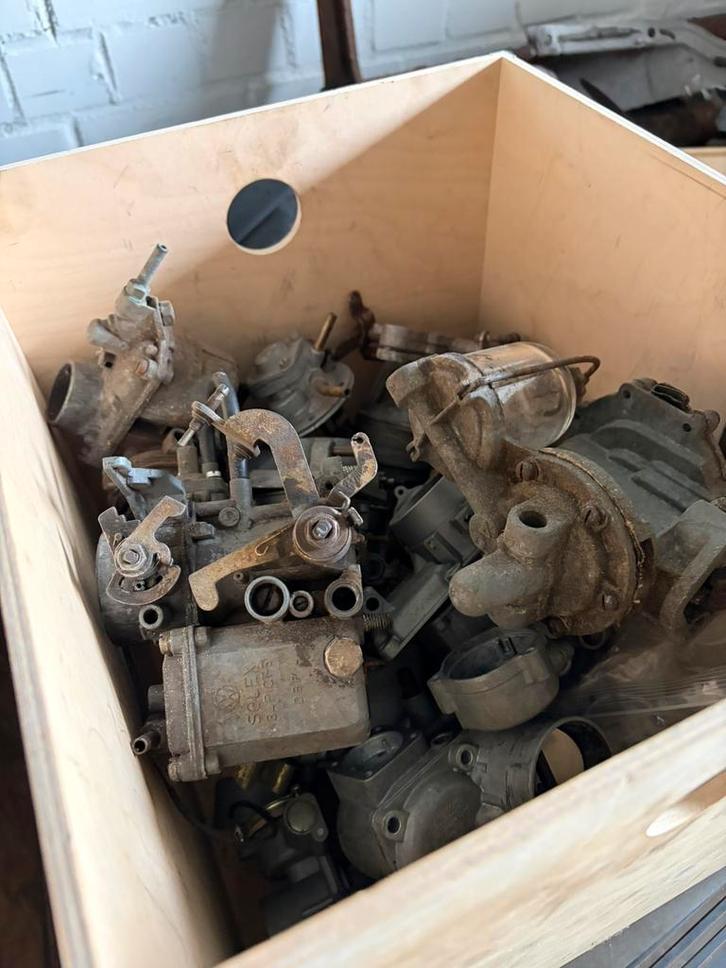 Bak met carburateurs etc, Auto-onderdelen, Motor en Toebehoren, Ford, Oldtimer onderdelen, Opel, Overige automerken, Volkswagen