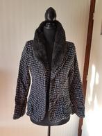 Nieuw! Tijdloos Ashwi tweed jasje afneembare bont kraag 36 S, Verzenden, Zwart, Ashwi, Nieuw