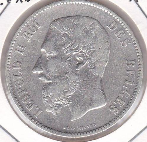 België, 5 Francs, 1873, zilver, Postzegels en Munten, Munten | België, Losse munt, Zilver, Zilver, Ophalen of Verzenden