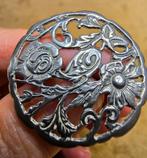 Zilveren Broche Bloemmotief, Gebruikt, Minder dan 4 cm, Ophalen of Verzenden, Zilver