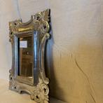 Barok Spiegel - houten lijst - zilver - 45 x 35cm -TTM Wonen, Antiek en Kunst, Antiek | Spiegels, Minder dan 100 cm, Minder dan 50 cm