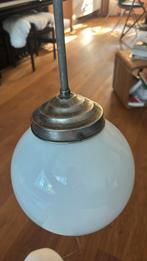 Originele art deco bollamp, Huis en Inrichting, Lampen | Hanglampen, Gebruikt, Art deco, Ophalen of Verzenden, Glas